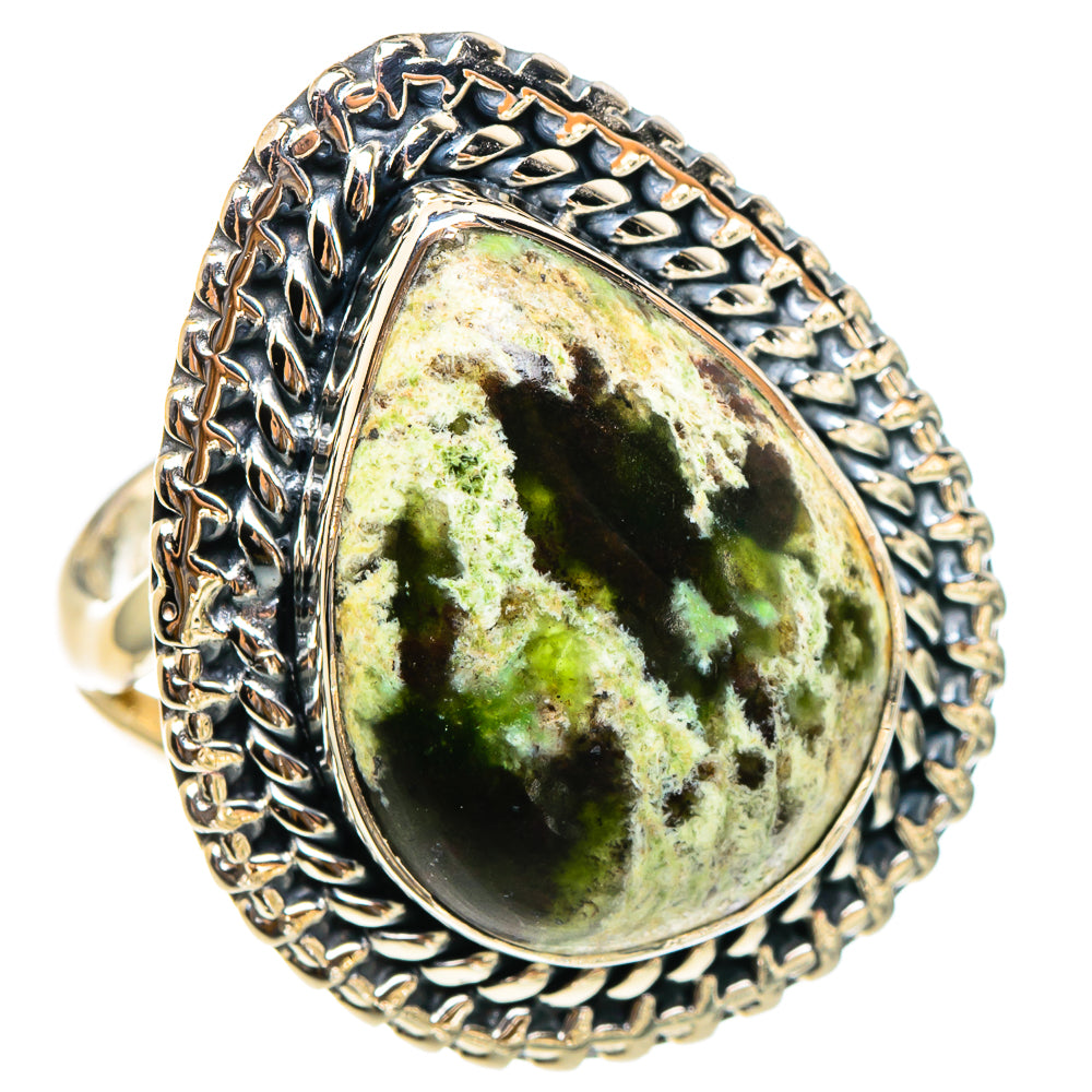 Australian Green Opal Rings handcrafted by Ana Silver Co - RING95355