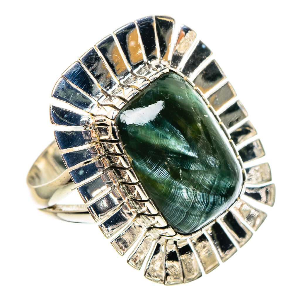 Seraphinite Rings handcrafted by Ana Silver Co - RING95360