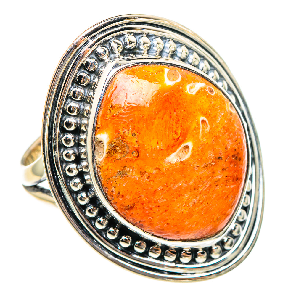 Sponge Coral Rings handcrafted by Ana Silver Co - RING95380 - Photo 2