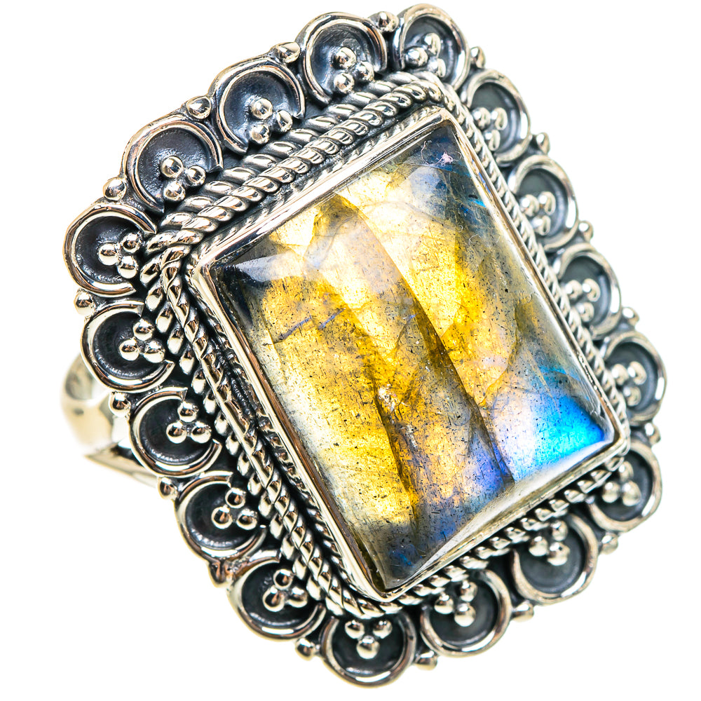 Labradorite Rings handcrafted by Ana Silver Co - RING95408
