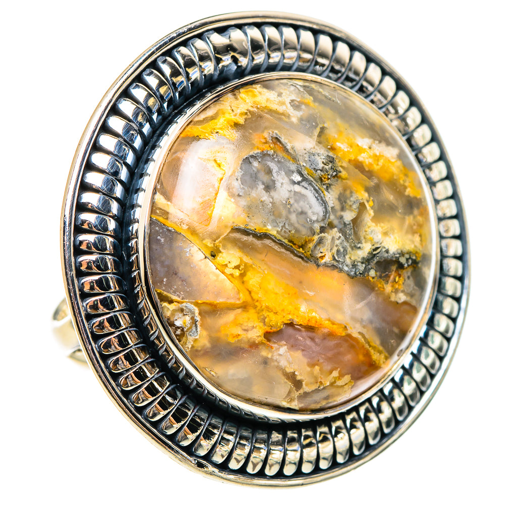 Plume Agate Rings handcrafted by Ana Silver Co - RING95441 - Photo 2