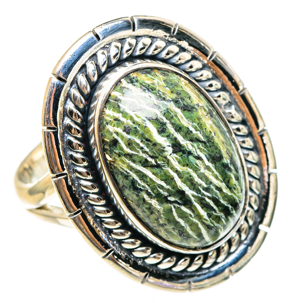 Lizard Jasper Rings handcrafted by Ana Silver Co - RING95467 - Photo 2