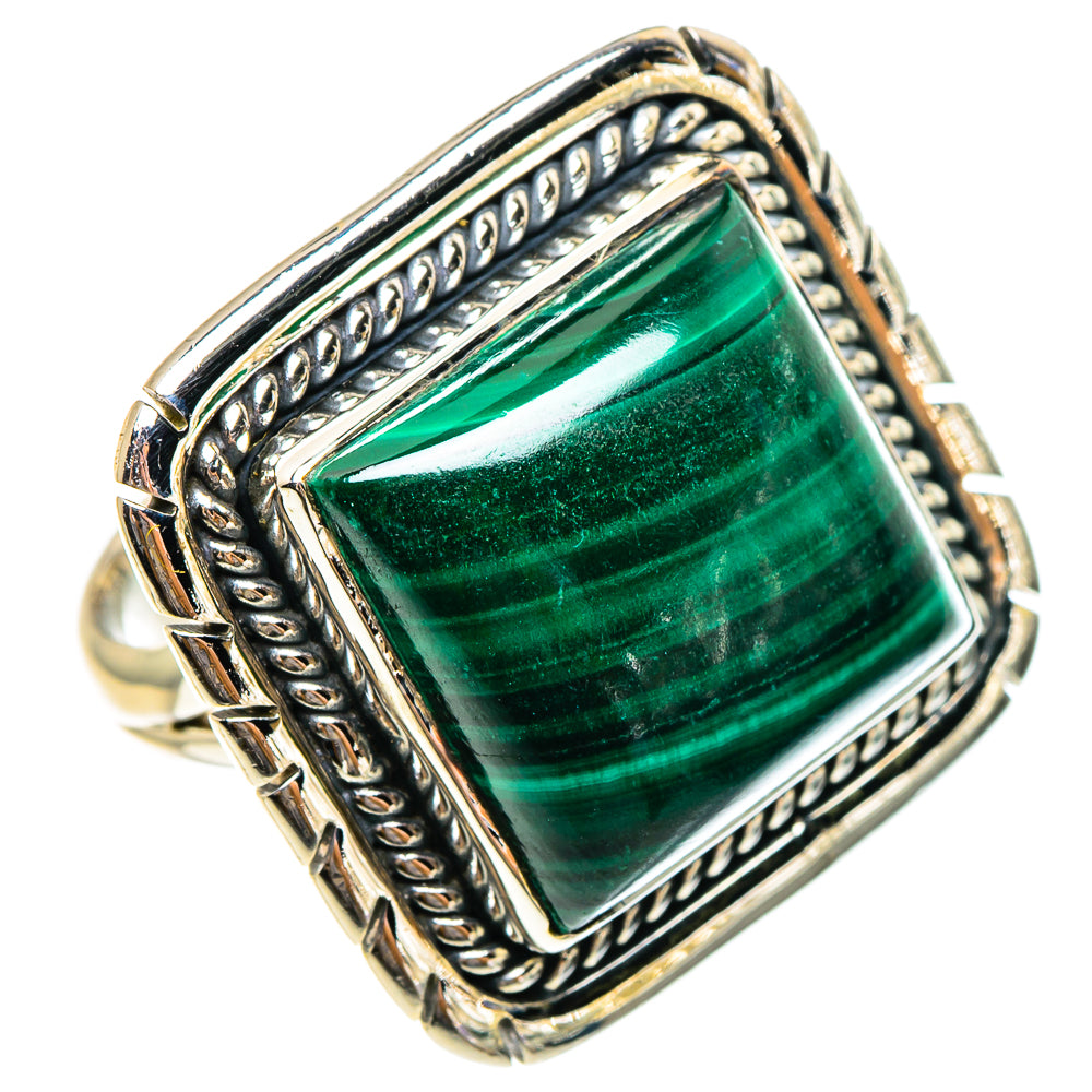 Malachite Rings handcrafted by Ana Silver Co - RING95468