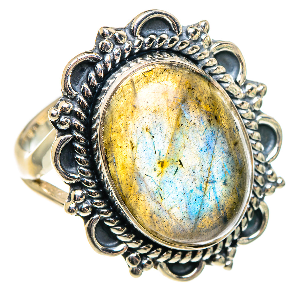 Labradorite Rings handcrafted by Ana Silver Co - RING95600 - Photo 2