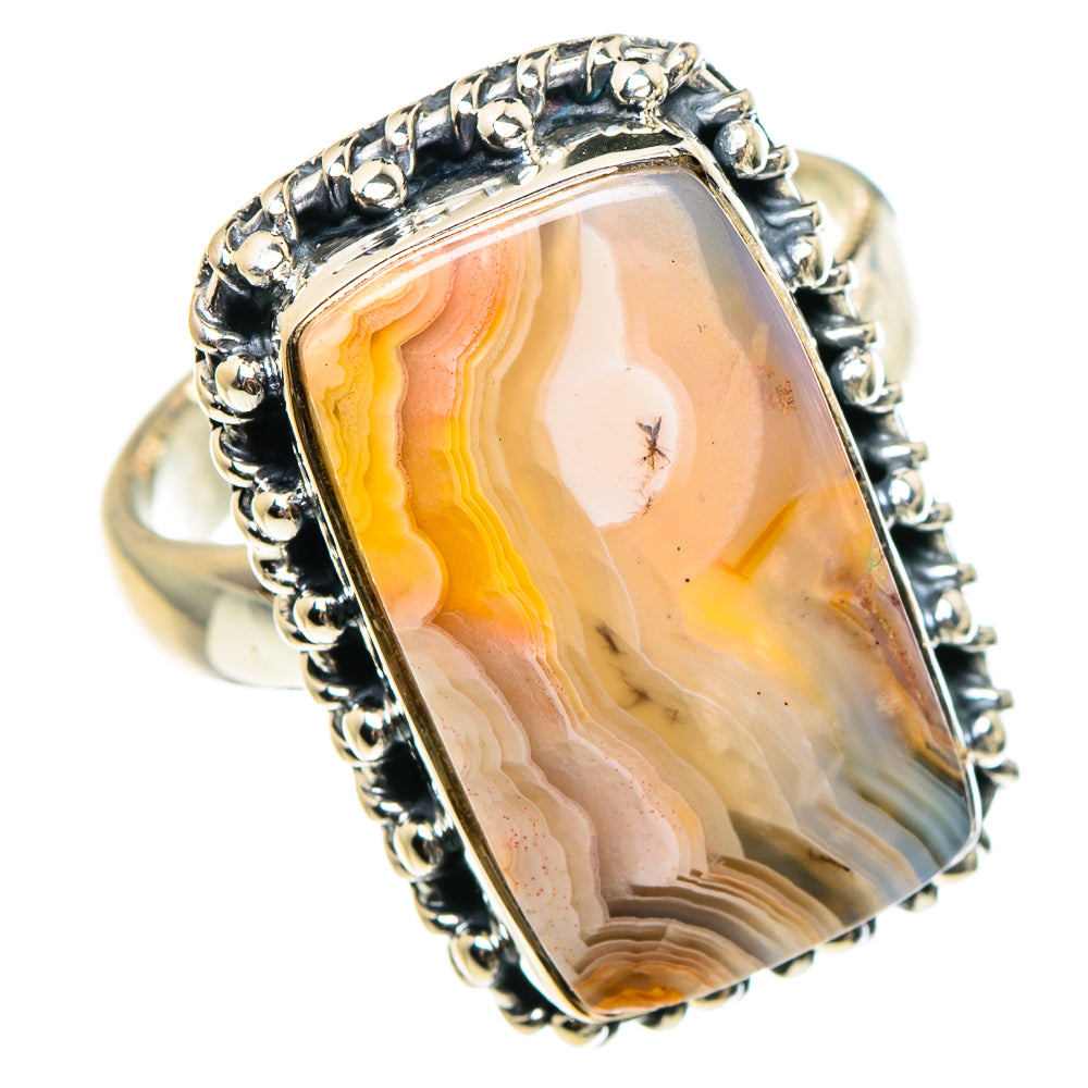 Botswana Agate Rings handcrafted by Ana Silver Co - RING95612
