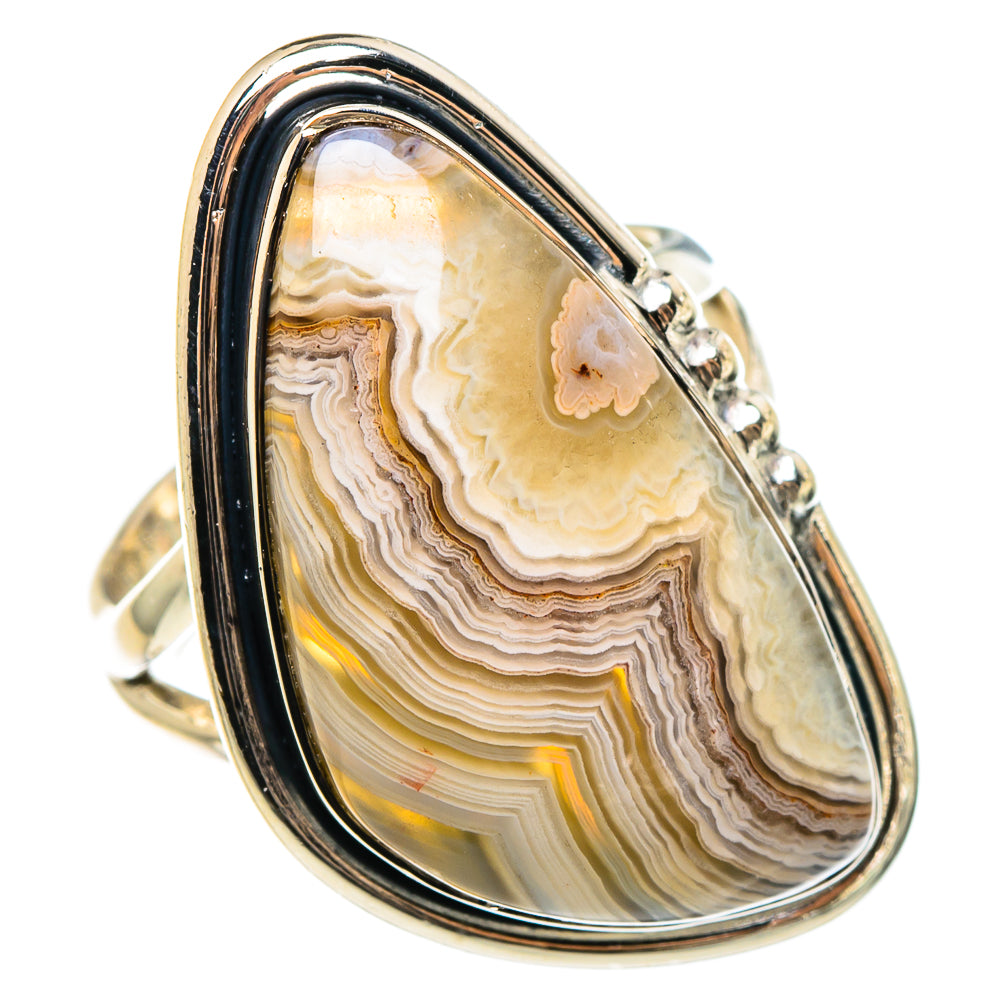 Laguna Lace Agate Rings handcrafted by Ana Silver Co - RING95684 - Photo 2