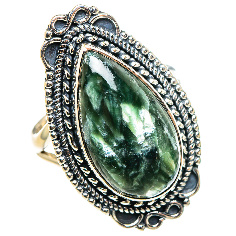 Seraphinite Rings handcrafted by Ana Silver Co - RING95699