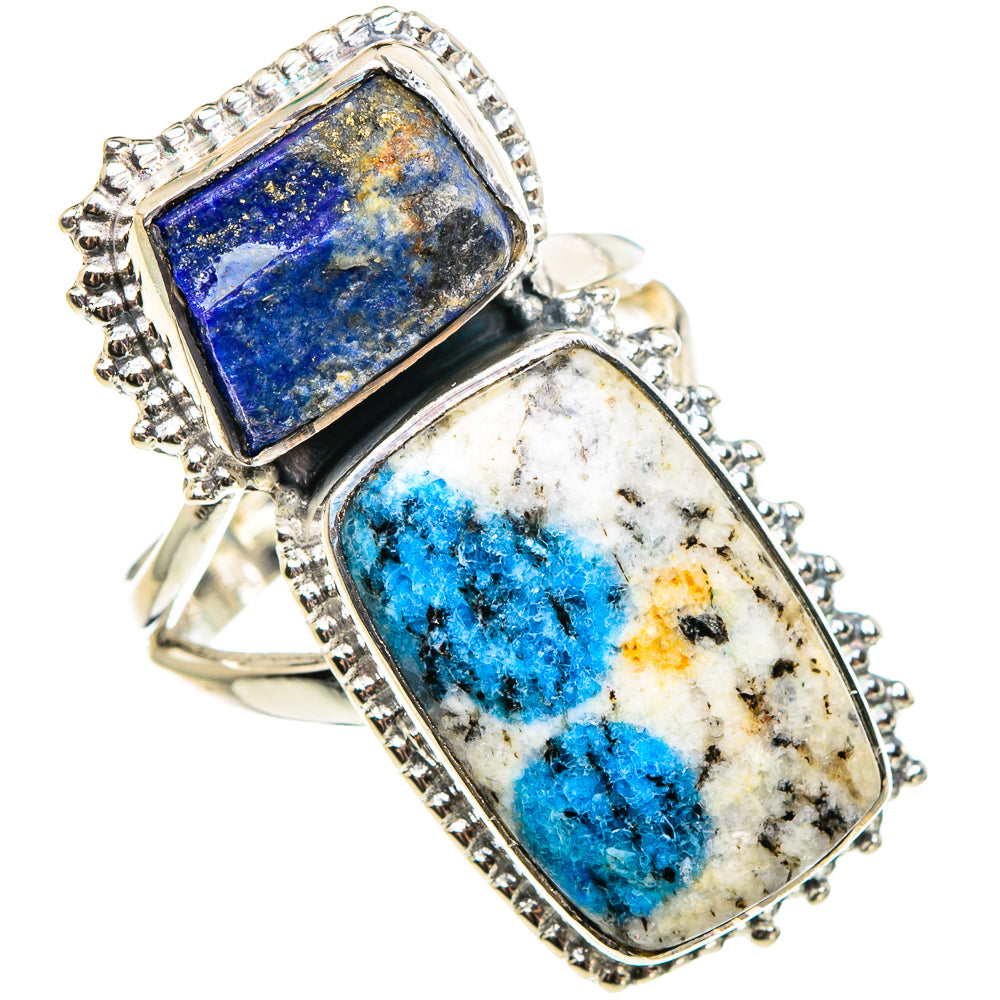 K2 Blue Azurite Rings handcrafted by Ana Silver Co - RING95746