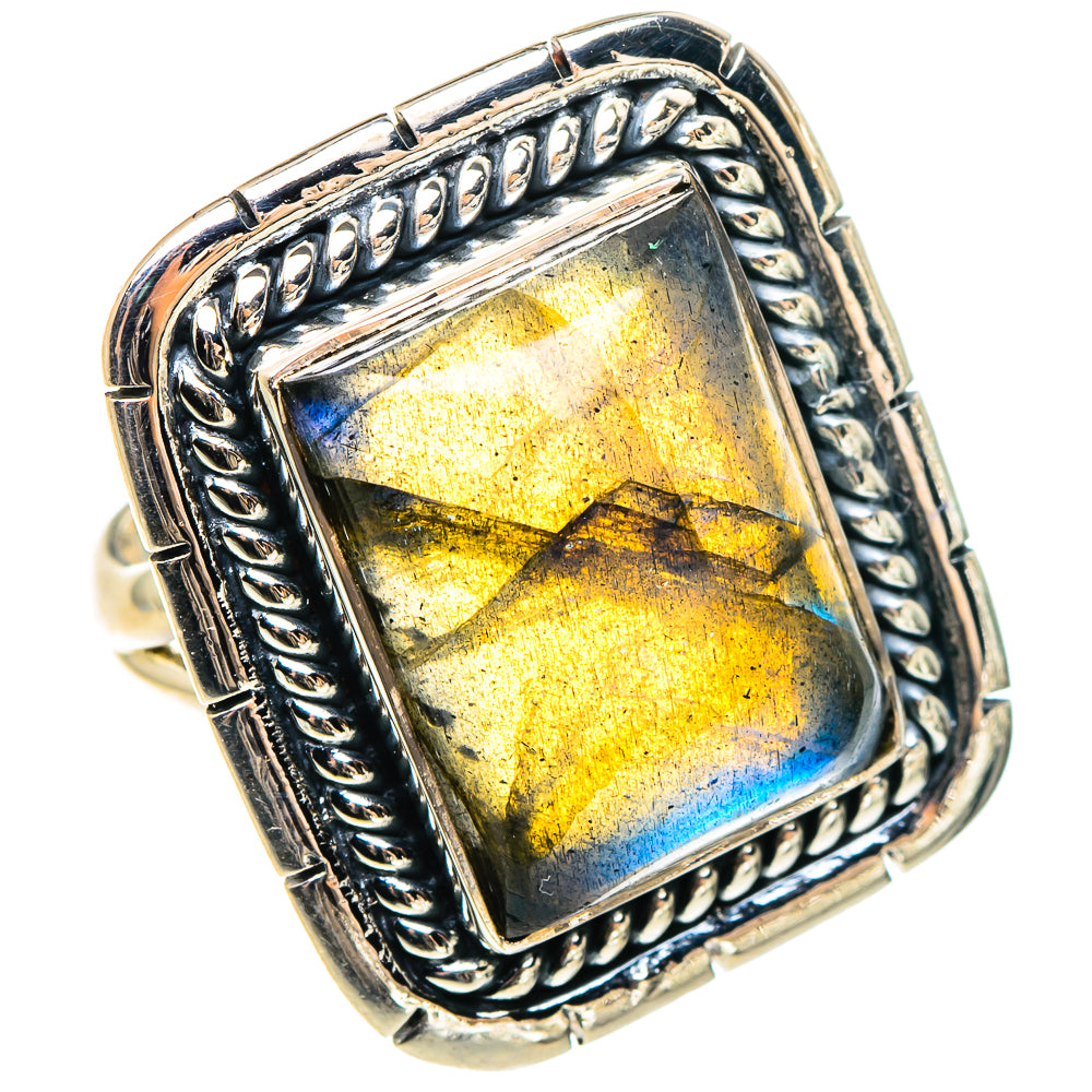 Labradorite Rings handcrafted by Ana Silver Co - RING95793