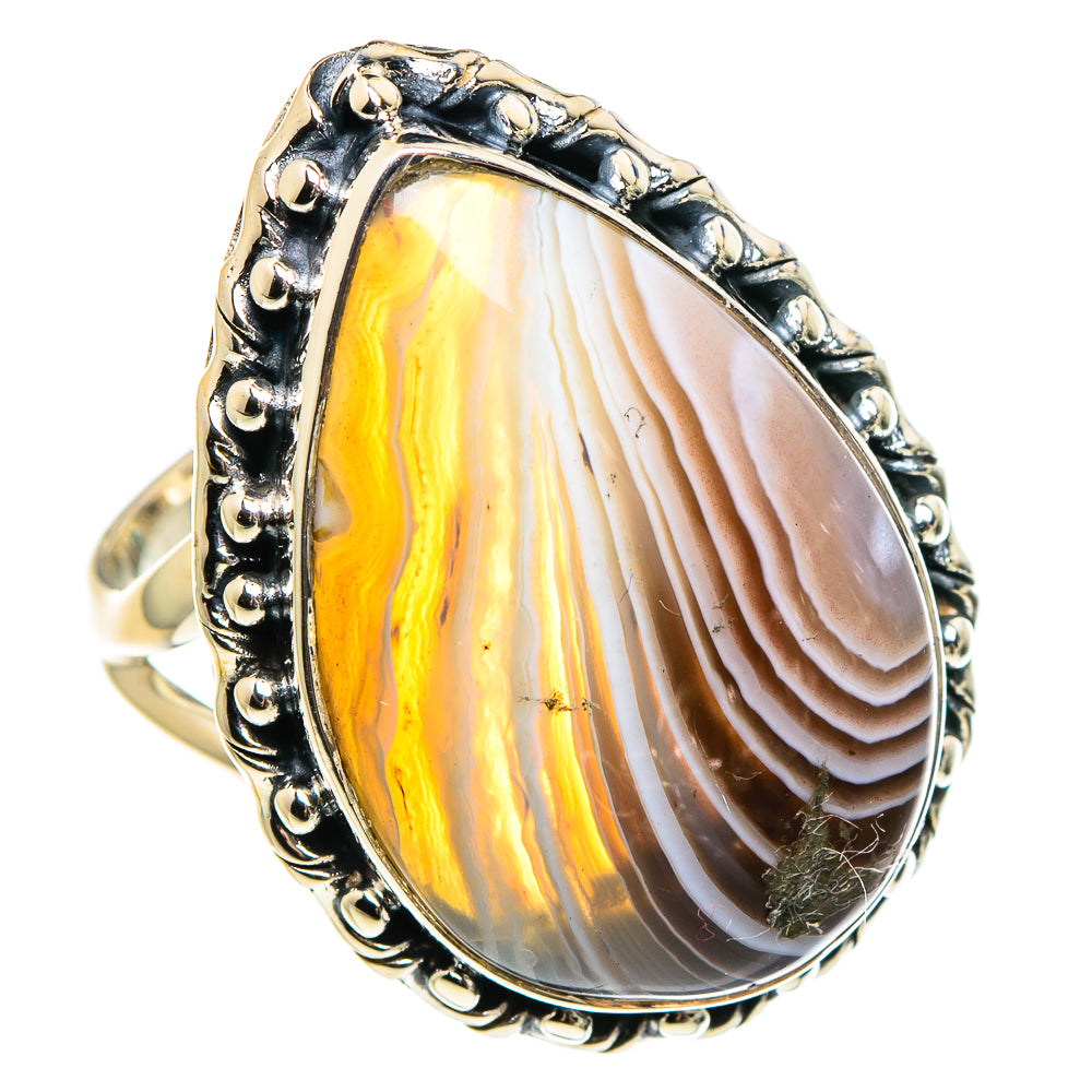 Botswana Agate Rings handcrafted by Ana Silver Co - RING95824