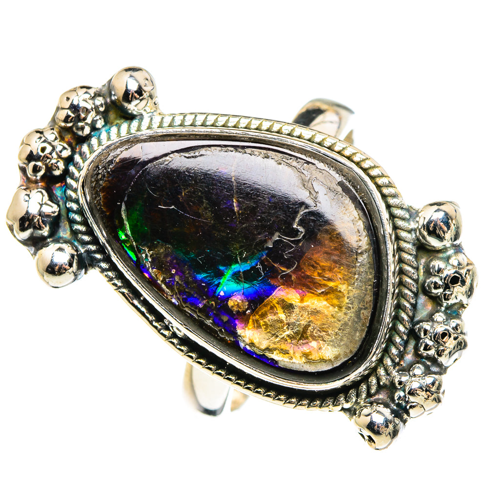 Ammolite Rings handcrafted by Ana Silver Co - RING95826