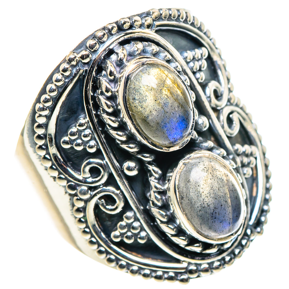 Labradorite Rings handcrafted by Ana Silver Co - RING95852