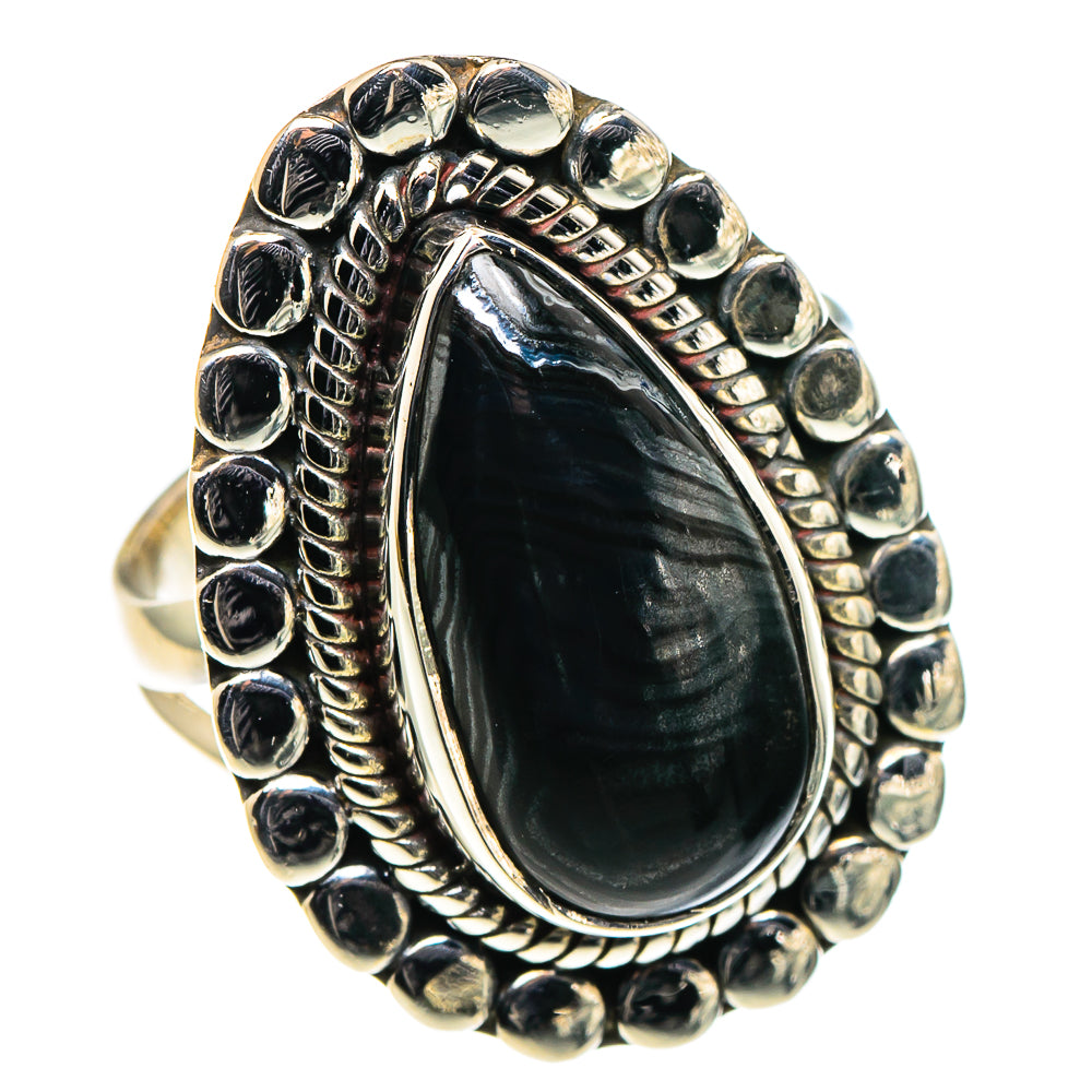 Psilomelane Rings handcrafted by Ana Silver Co - RING95888 - Photo 2