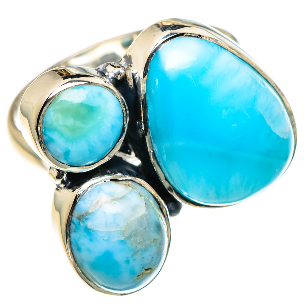 Larimar Rings handcrafted by Ana Silver Co - RING95898