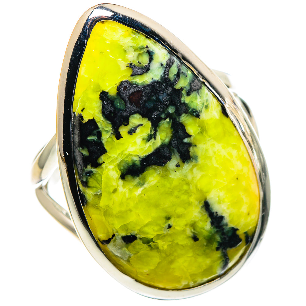 African Green Opal Rings handcrafted by Ana Silver Co - RING95933