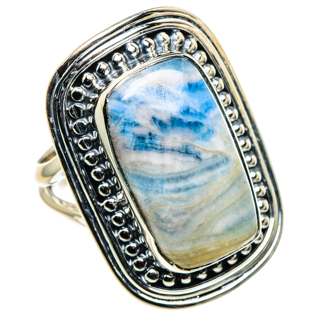 Blue Scheelite Rings handcrafted by Ana Silver Co - RING95941 - Photo 2