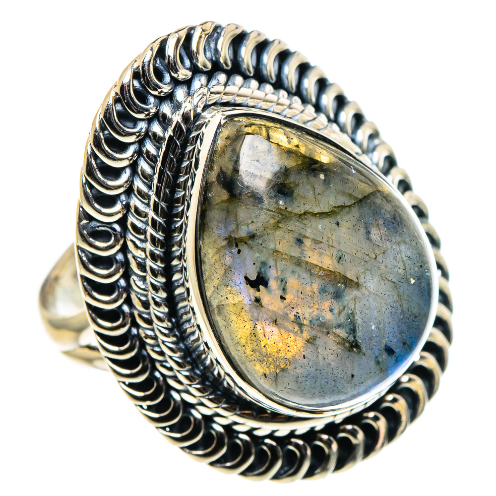 Labradorite Rings handcrafted by Ana Silver Co - RING96072