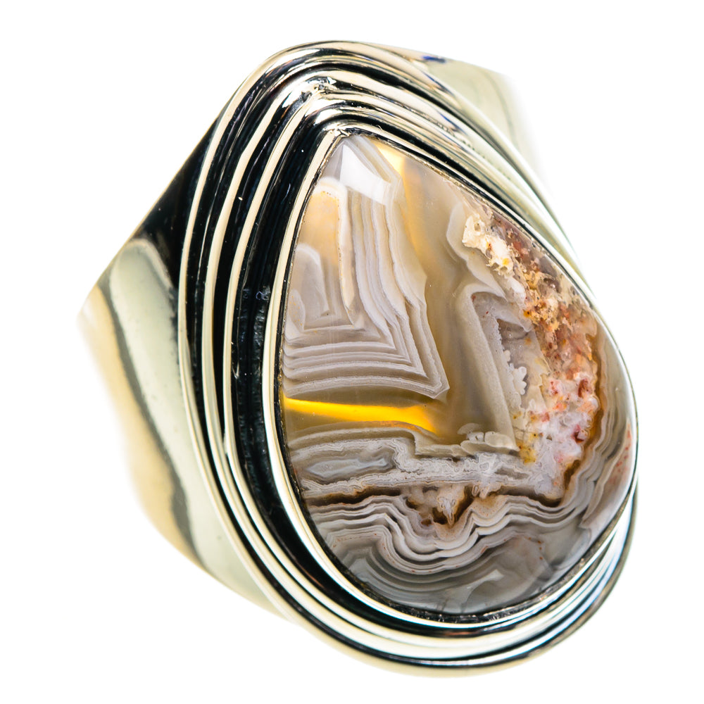 Laguna Lace Agate Rings handcrafted by Ana Silver Co - RING96170