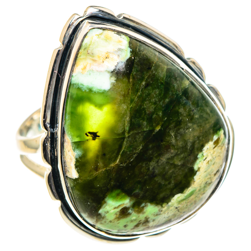 Australian Green Opal Rings handcrafted by Ana Silver Co - RING96189