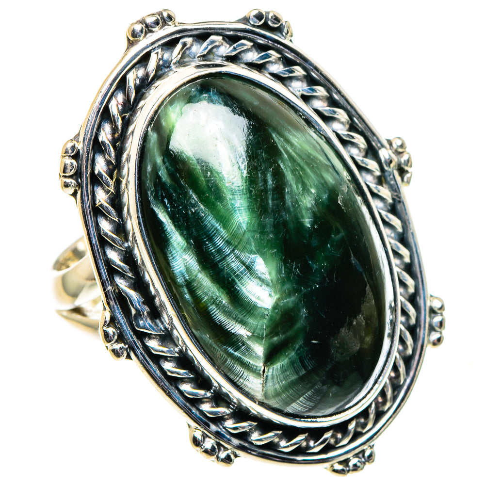 Seraphinite Rings handcrafted by Ana Silver Co - RING96220 - Photo 2