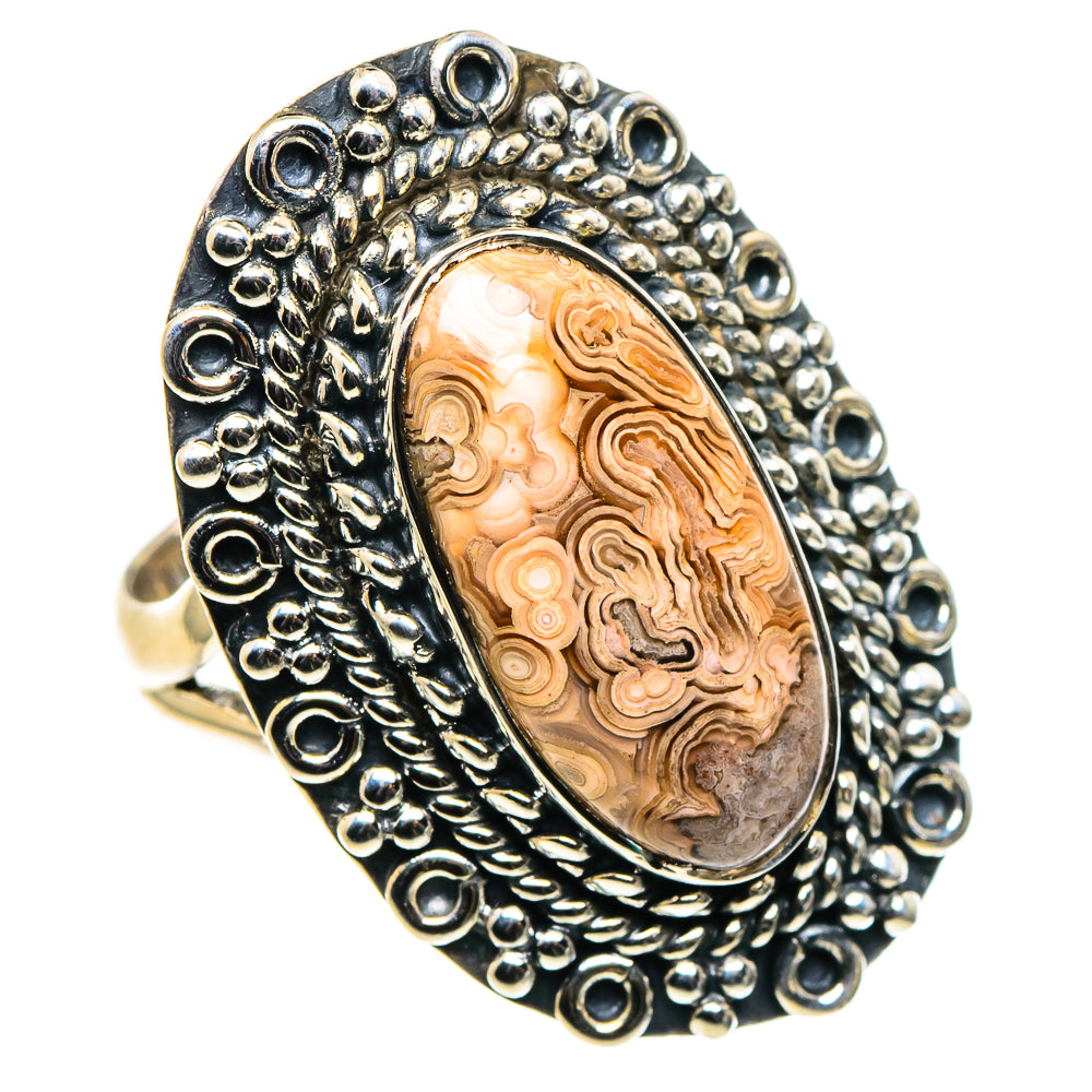 Laguna Lace Agate Rings handcrafted by Ana Silver Co - RING96253 - Photo 2