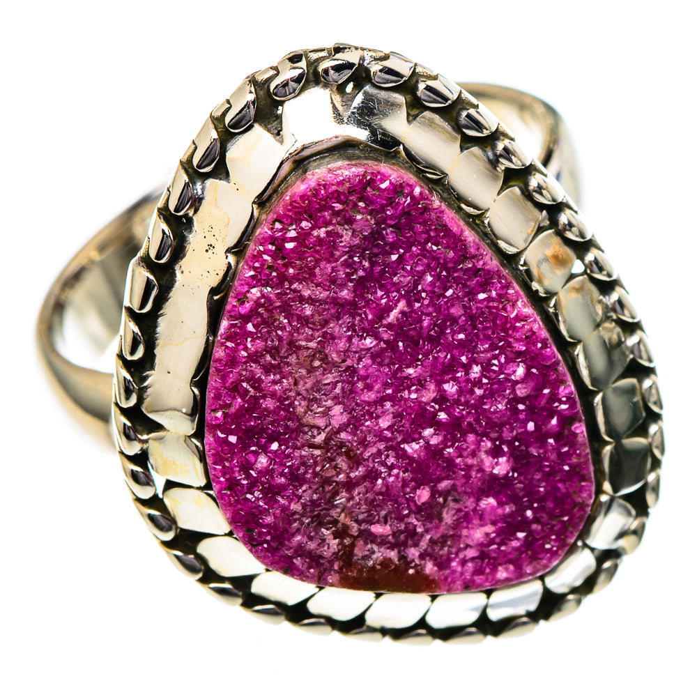 Cobalto Calcite Druzy Rings handcrafted by Ana Silver Co - RING96435 - Photo 2
