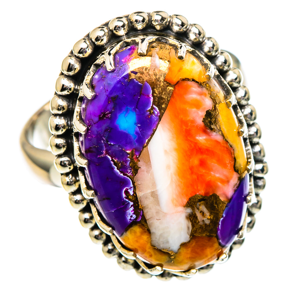 Spiny Oyster Turquoise Rings handcrafted by Ana Silver Co - RING96484