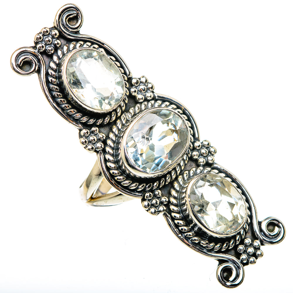 Green Amethyst Rings handcrafted by Ana Silver Co - RING96585