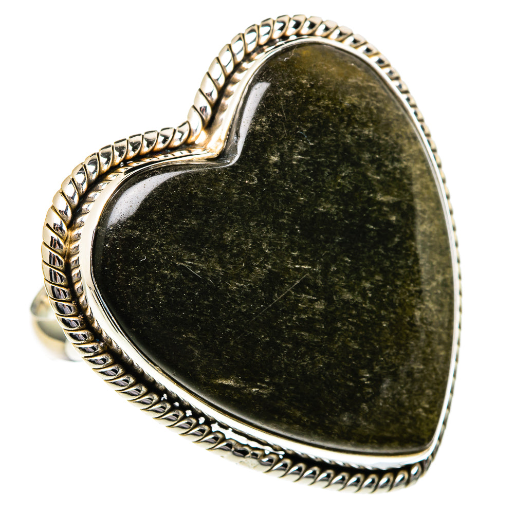 Gold Sheen Obsidian Rings handcrafted by Ana Silver Co - RING96620