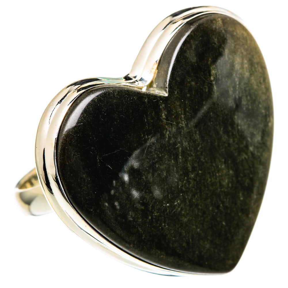 Gold Sheen Obsidian Rings handcrafted by Ana Silver Co - RING96672