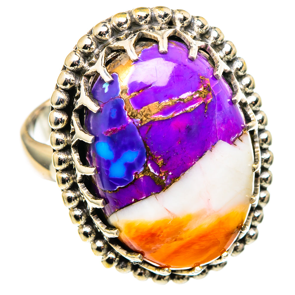 Spiny Oyster Turquoise Rings handcrafted by Ana Silver Co - RING96807