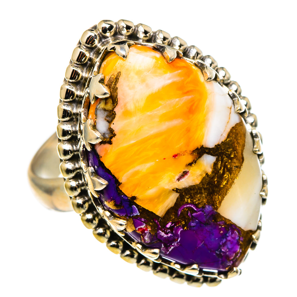 Spiny Oyster Turquoise Rings handcrafted by Ana Silver Co - RING96835