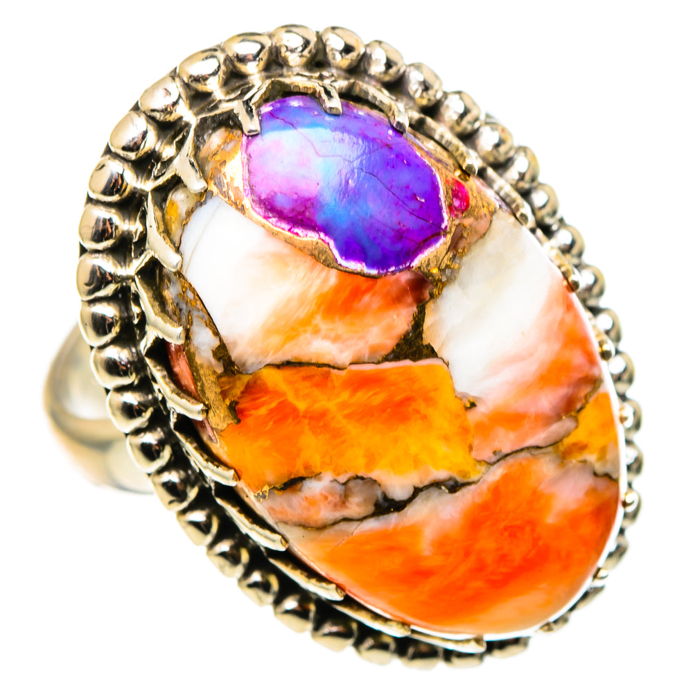 Spiny Oyster Turquoise Rings handcrafted by Ana Silver Co - RING96858