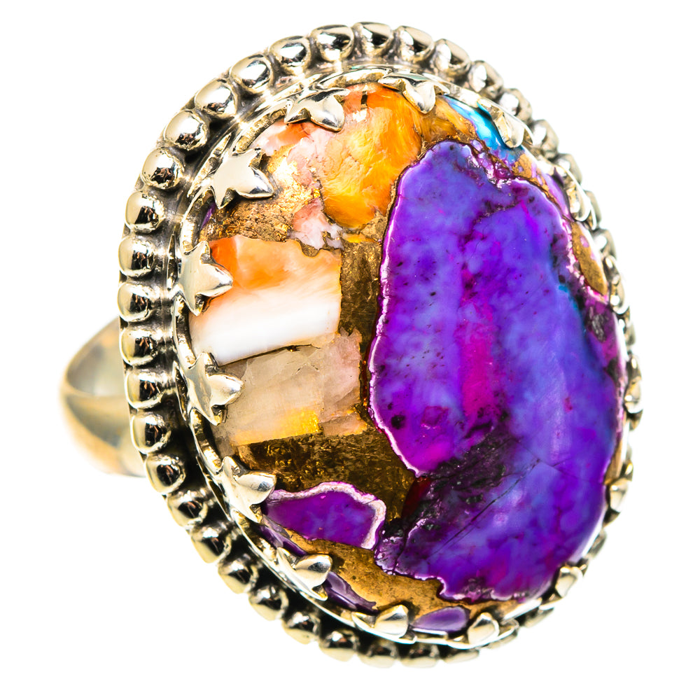 Spiny Oyster Turquoise Rings handcrafted by Ana Silver Co - RING97036