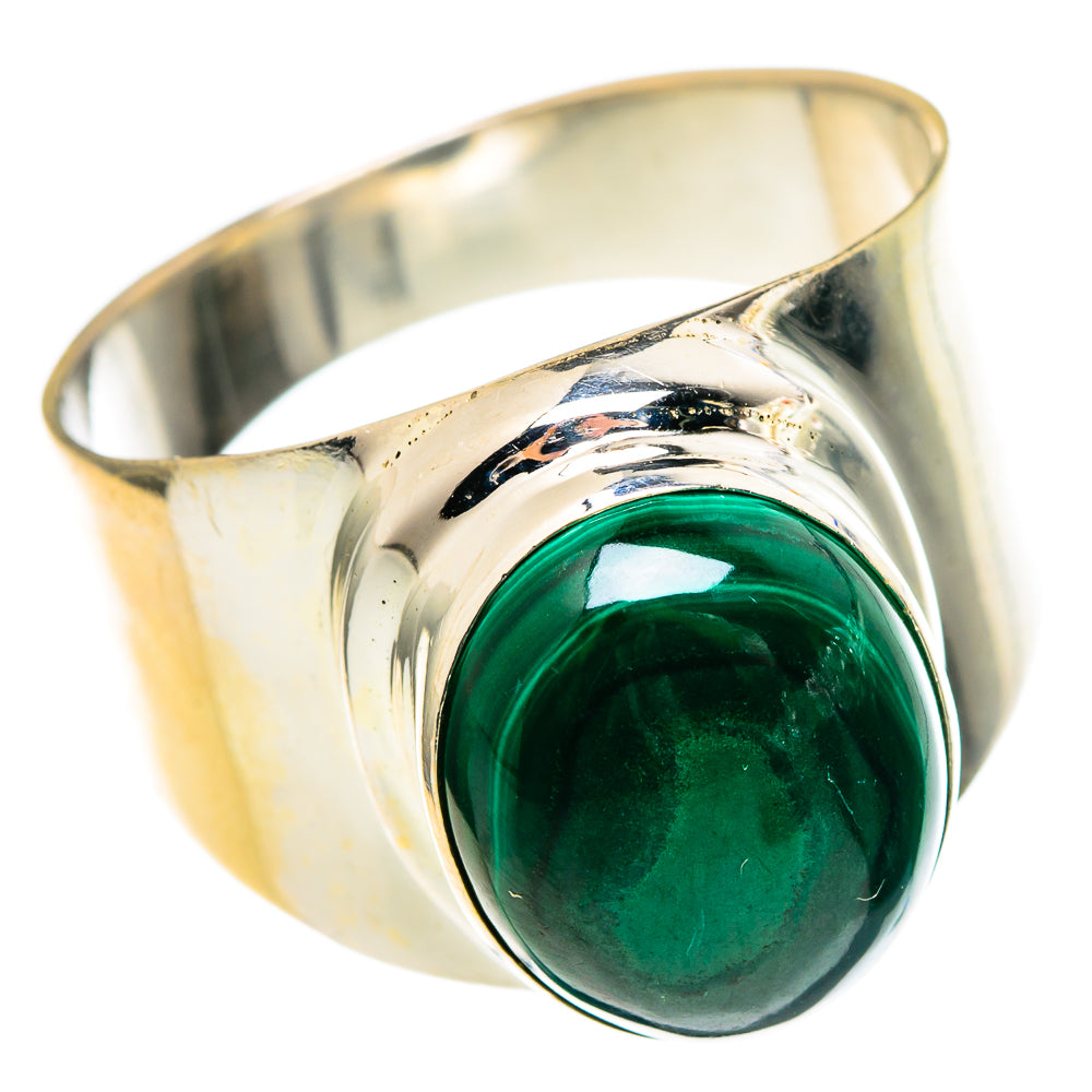 Malachite Rings handcrafted by Ana Silver Co - RING97162