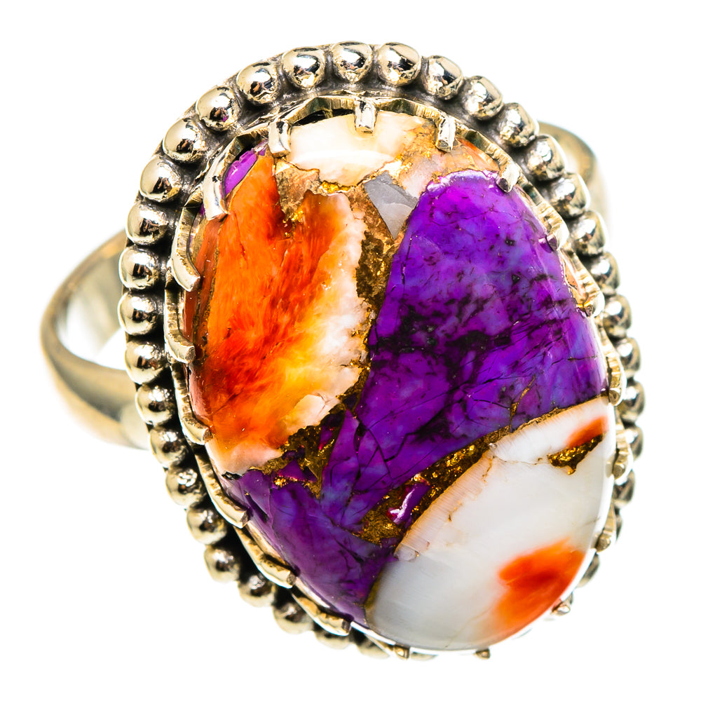 Spiny Oyster Turquoise Rings handcrafted by Ana Silver Co - RING97244