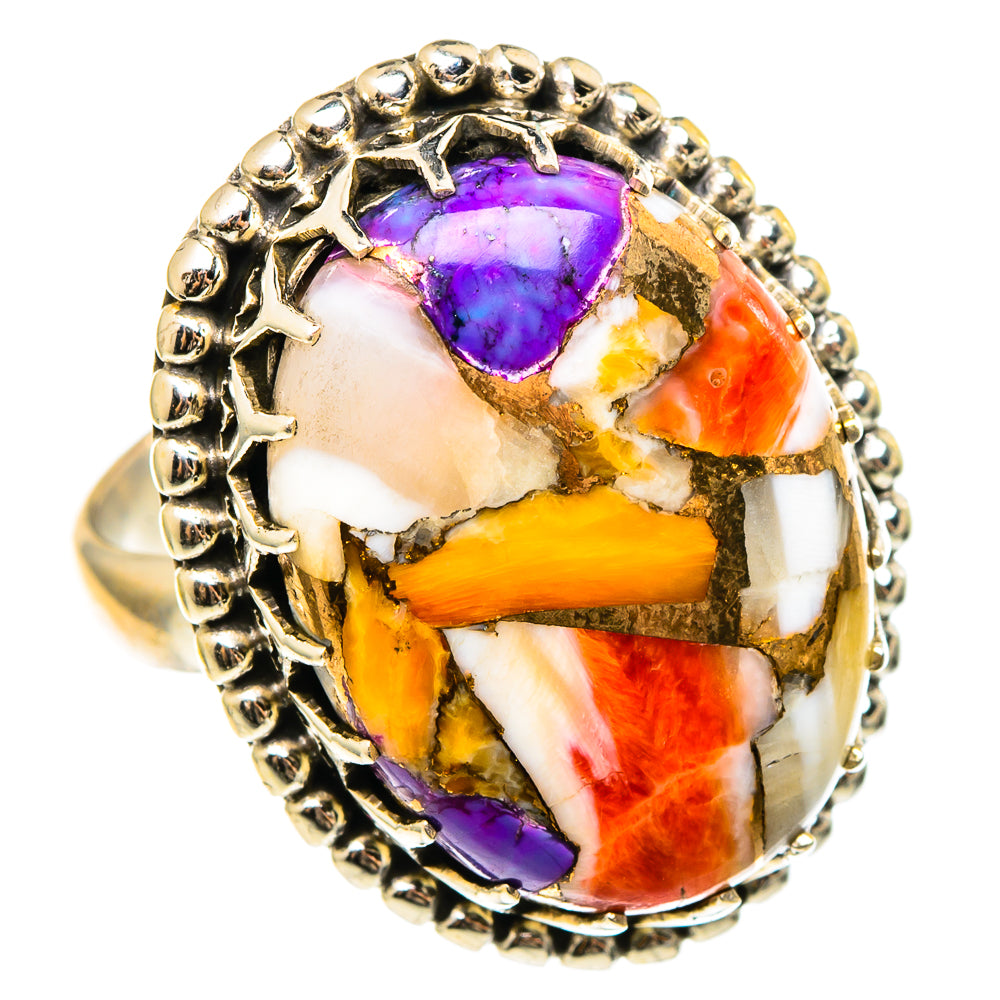 Spiny Oyster Turquoise Rings handcrafted by Ana Silver Co - RING97304