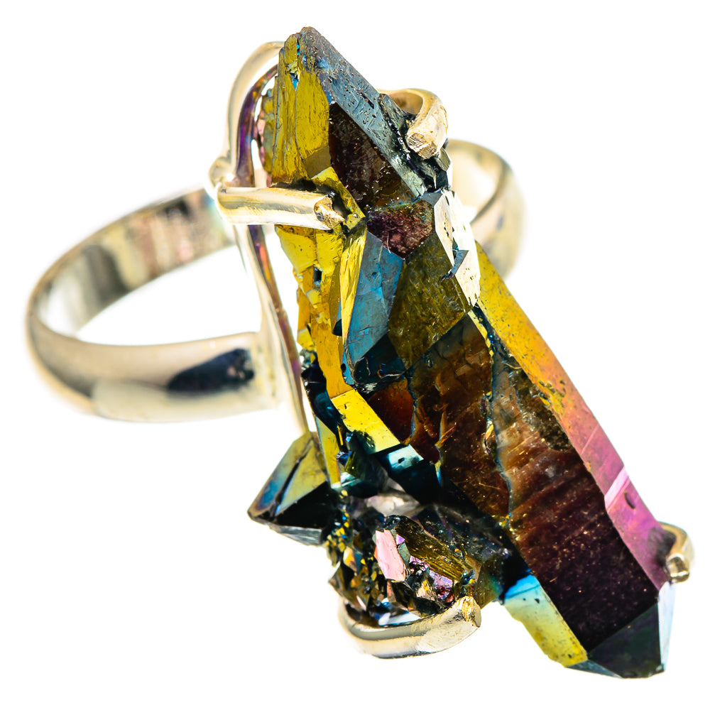 Titanium Sunshine Druzy Rings handcrafted by Ana Silver Co - RING97365