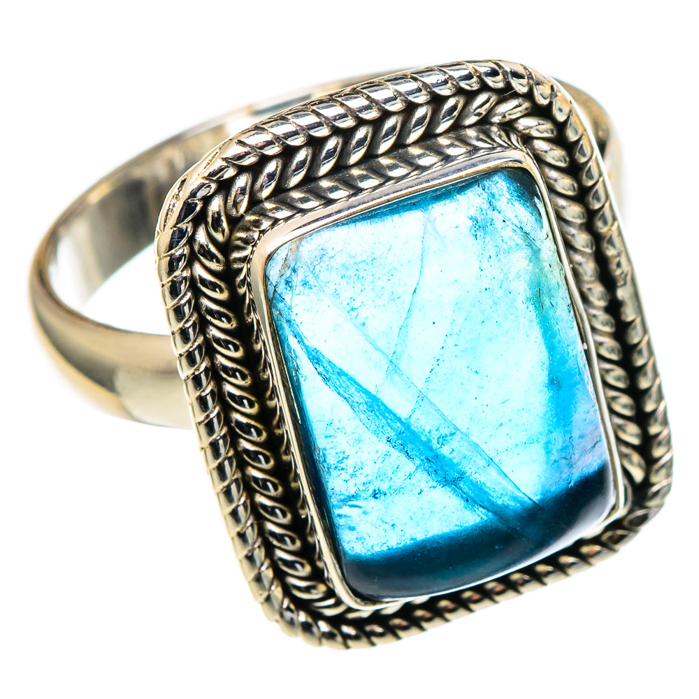 Blue Fluorite Rings handcrafted by Ana Silver Co - RING97370