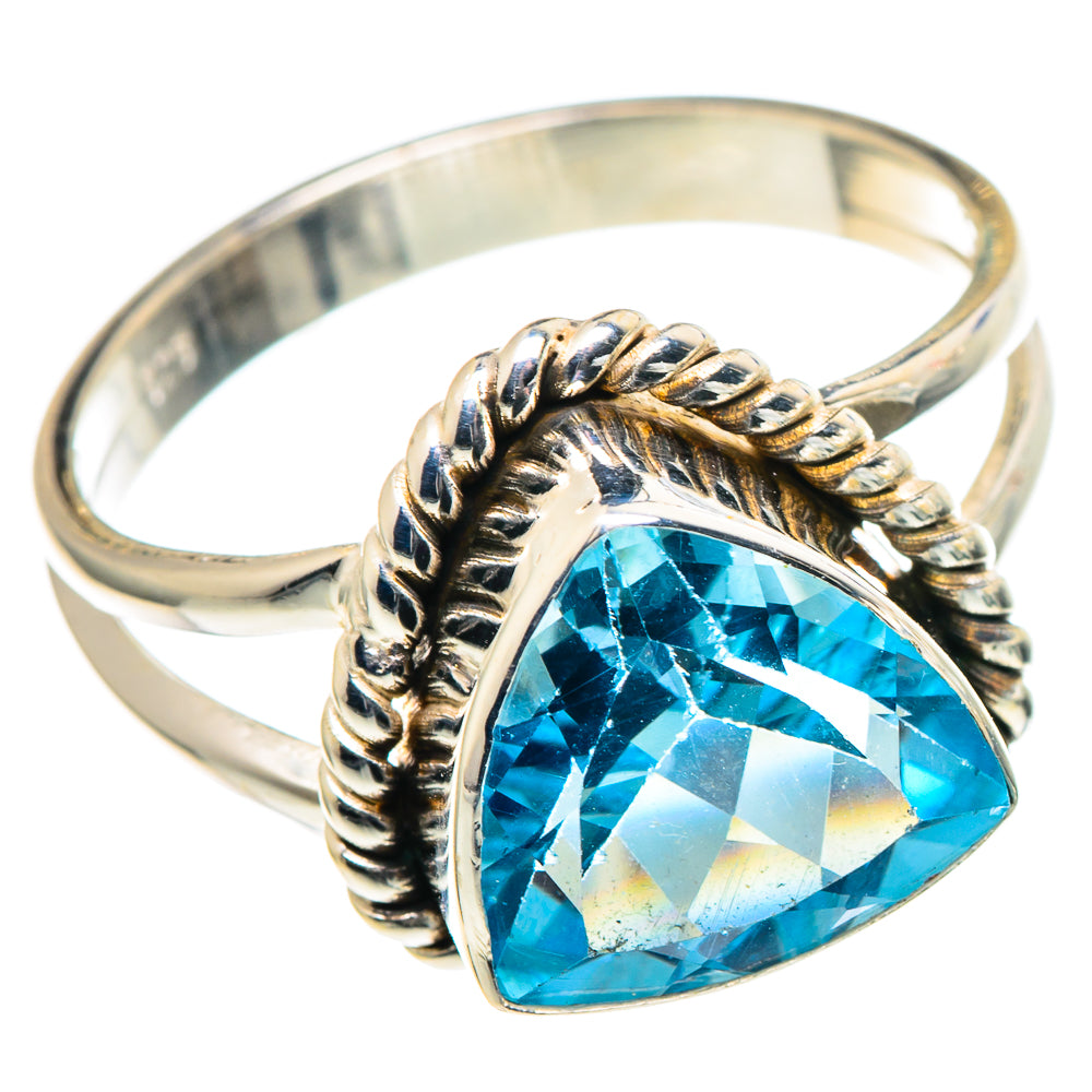 Blue Topaz Rings handcrafted by Ana Silver Co - RING97373