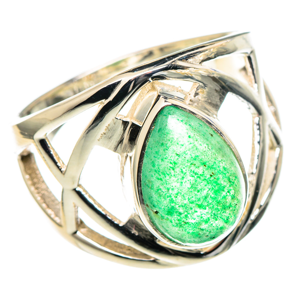 Green Aventurine Rings handcrafted by Ana Silver Co - RING97378