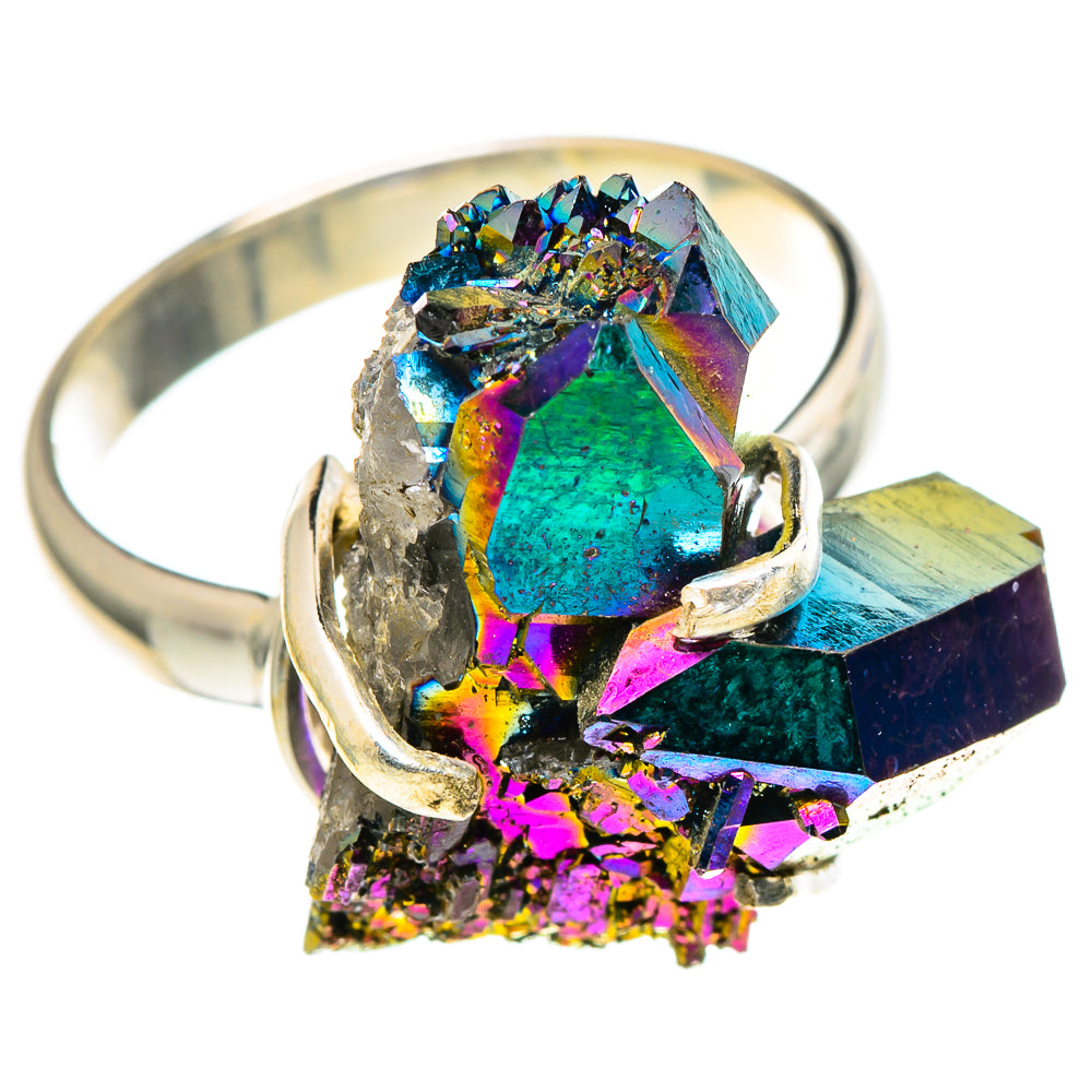 Titanium Sunshine Druzy Rings handcrafted by Ana Silver Co - RING97398