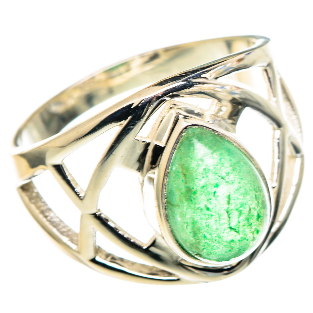 Green Aventurine Rings handcrafted by Ana Silver Co - RING97449