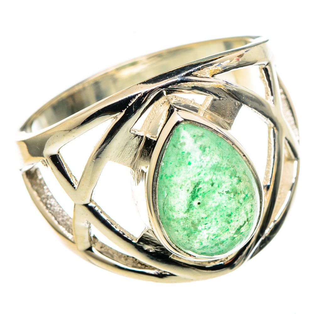 Green Aventurine Rings handcrafted by Ana Silver Co - RING97511