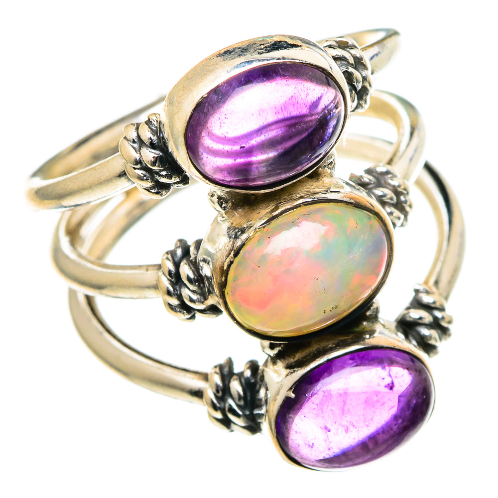 Ethiopian Opal Rings handcrafted by Ana Silver Co - RING97528