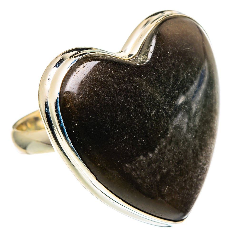 Gold Sheen Obsidian Rings handcrafted by Ana Silver Co - RING97597