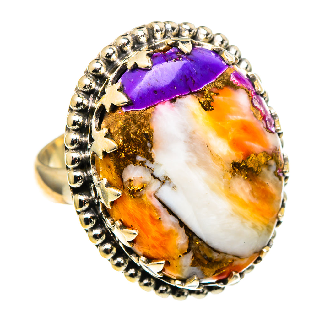 Spiny Oyster Turquoise Rings handcrafted by Ana Silver Co - RING97612
