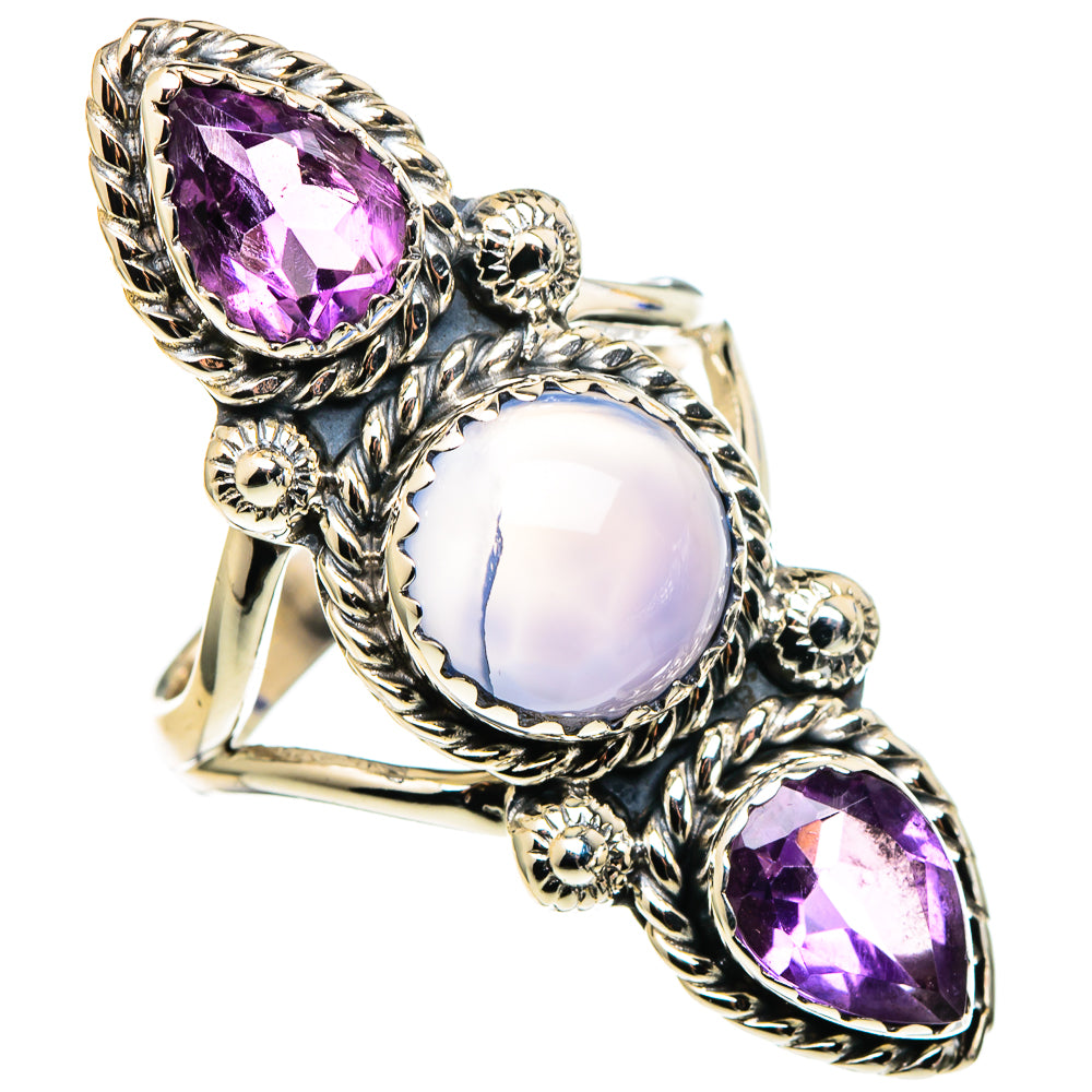 Aqua Chalcedony Rings handcrafted by Ana Silver Co - RING97614