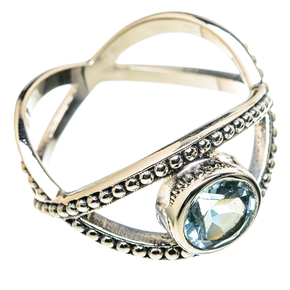 Blue Topaz Rings handcrafted by Ana Silver Co - RING97675