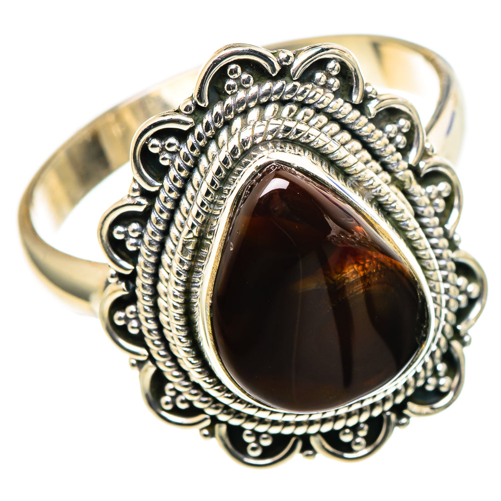 Mexican Fire Agate Rings handcrafted by Ana Silver Co - RING97761